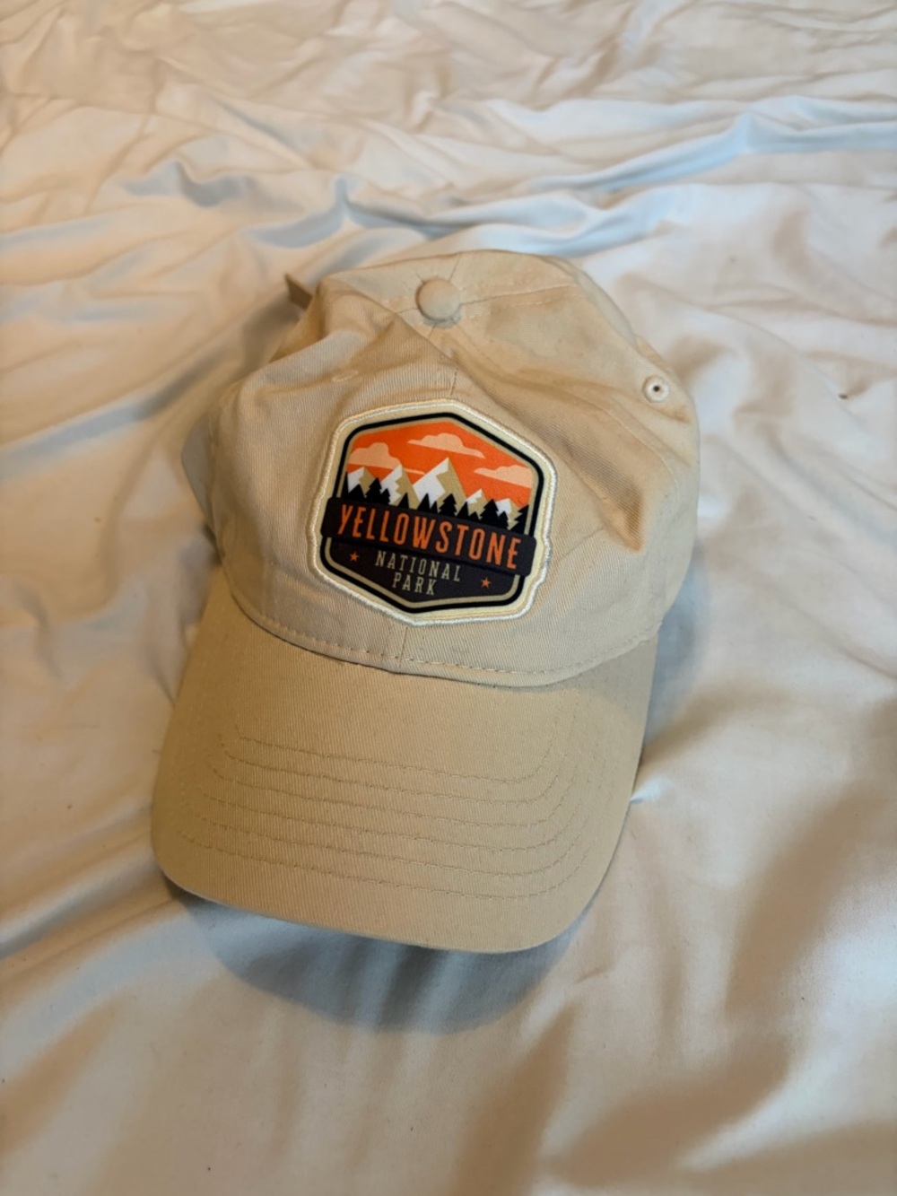 Yellowstone National Park Beige Baseball Cap